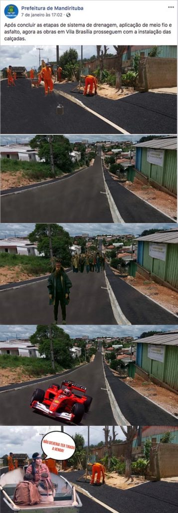 Prefeitura de Mandirituba posta fotos de aplicação do asfalto e os ...
